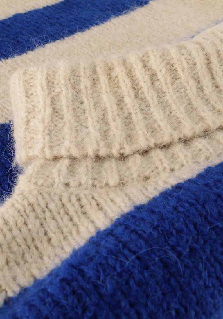 10DAYS blauwe 10days coltrui block stripe sweater