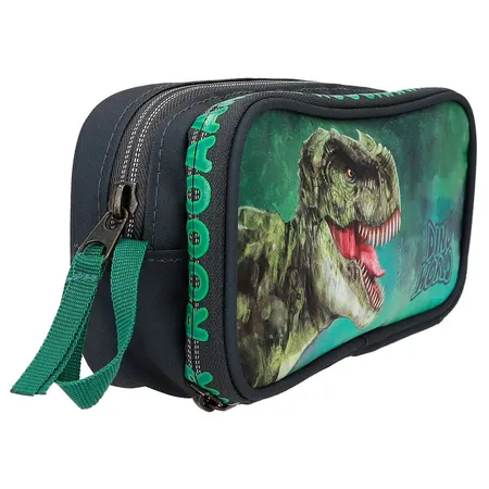 Depesche Dino World Schlampertasche Grau Grün