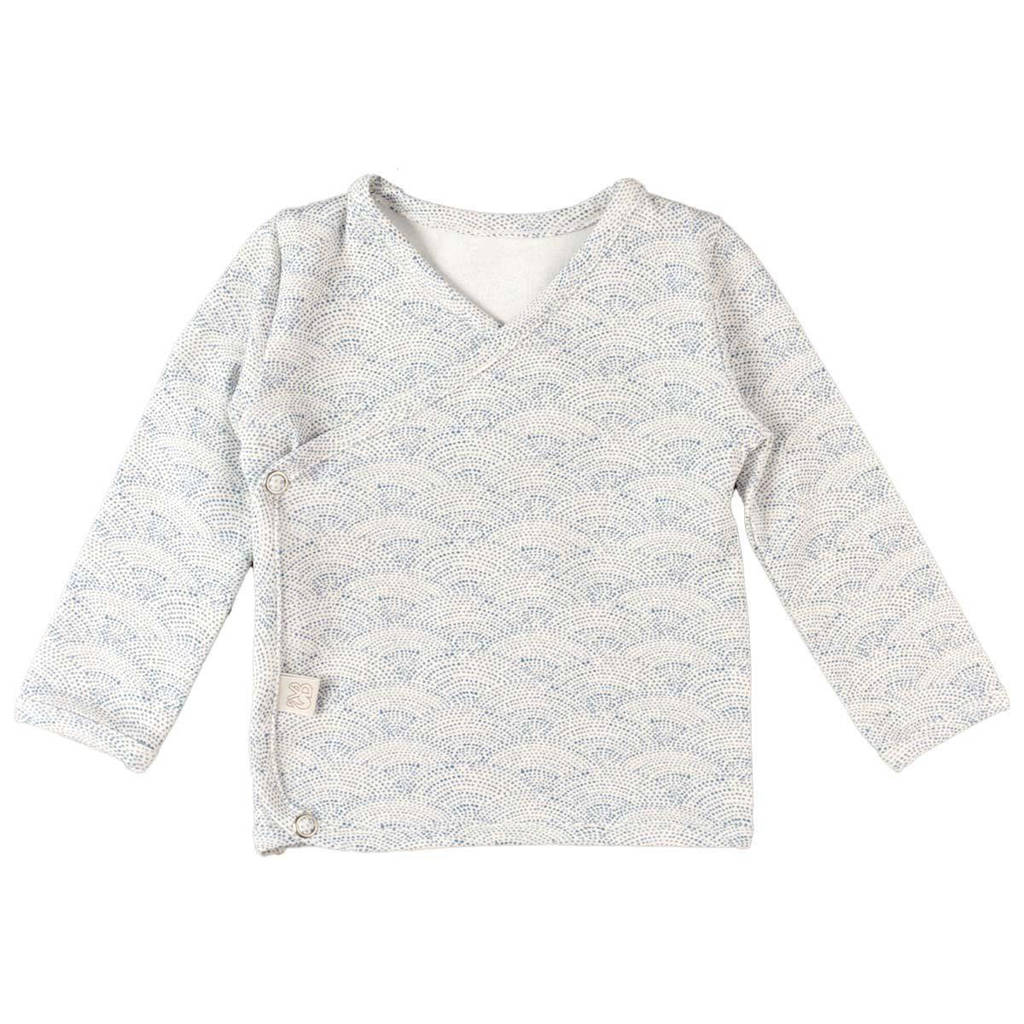Yumi Baby longsleeve met overslag Waves Blue