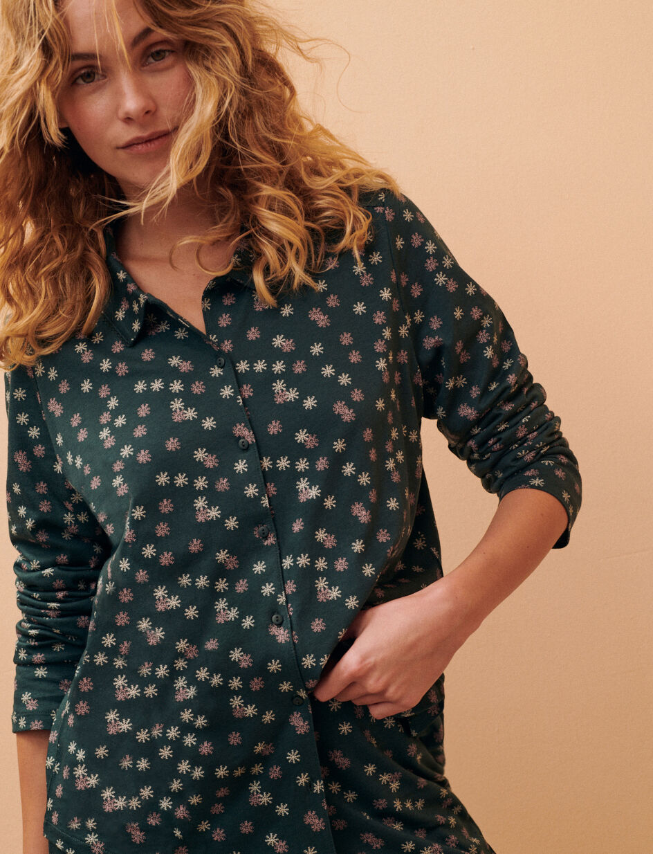 Veste de pyjama - snow vert nuit