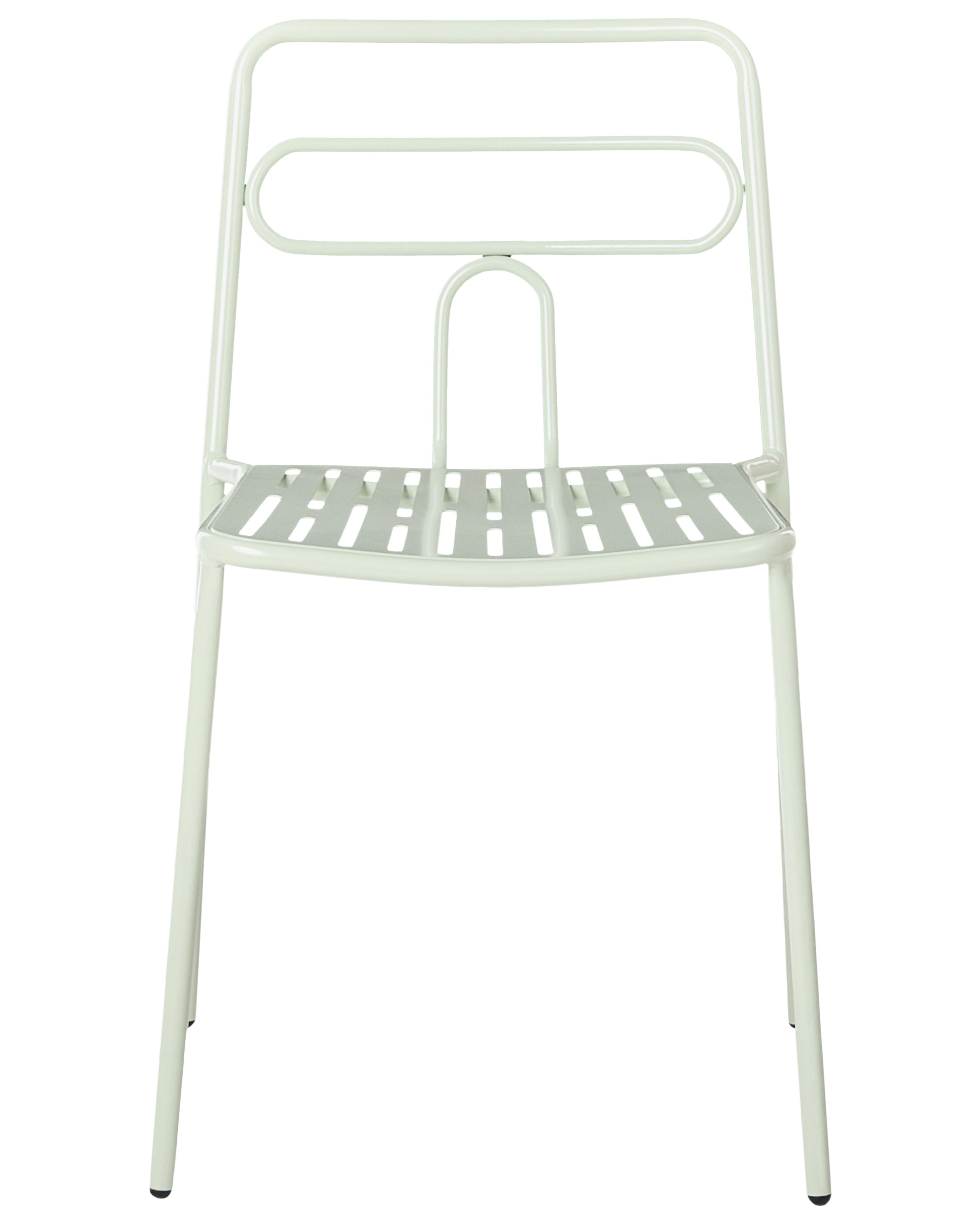 Set van 2 tuinstoelen AGEROLA Metaal Lichtgroen