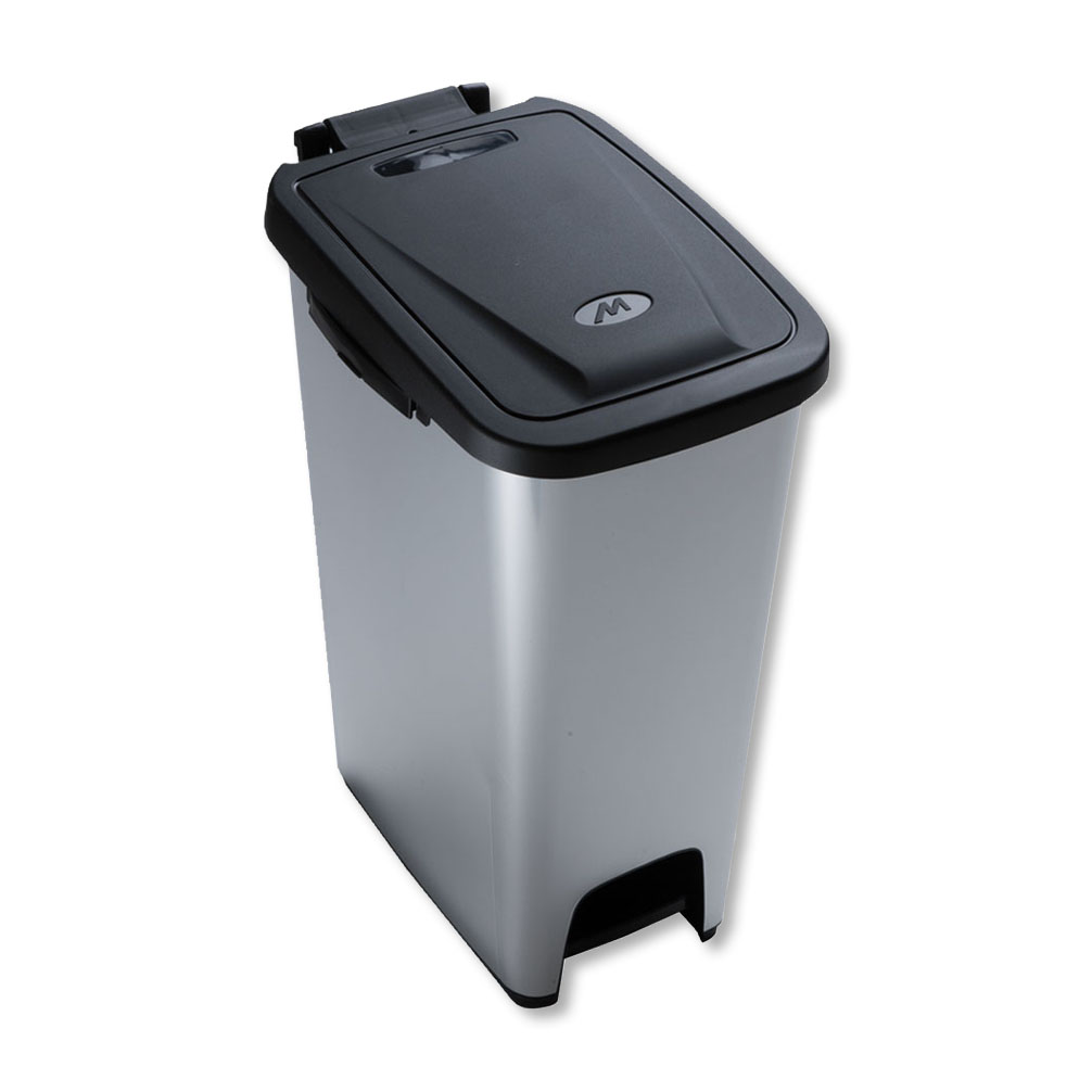 Mülleimer - Metall-Optik - 16 Liter