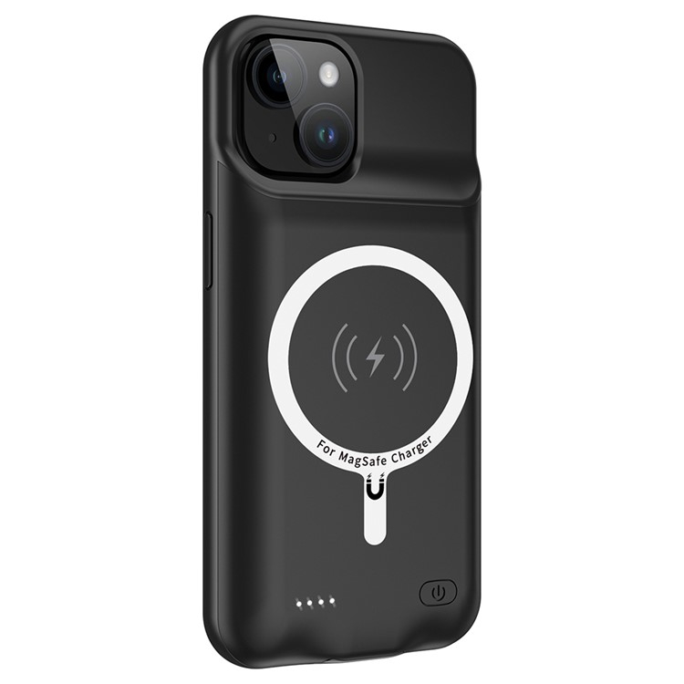 iPhone 15 MagSafe Backpack Akku Case Schutzhülle (7000mAh) - Schwarz