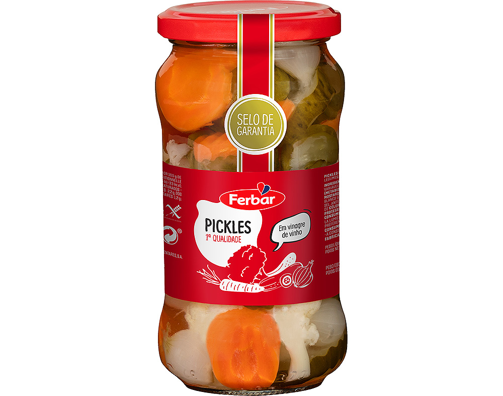 PICKLES FERBAR EM VINAGRE 345(180)G