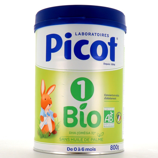 Lait Picot 1 Bio : lait 1er âge biologique - Bébés 0-6 mois