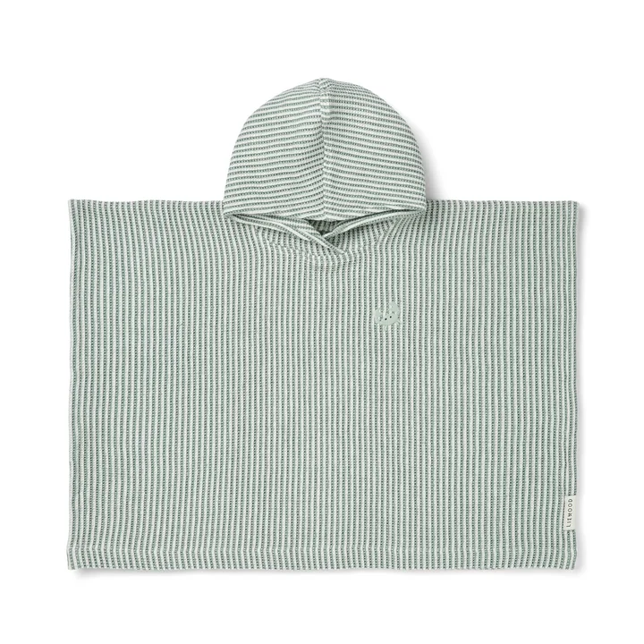 LIEWOOD - Paco Badeponcho, 3 - 4 Jahre, gestreift, peppermint / Creme de la crème