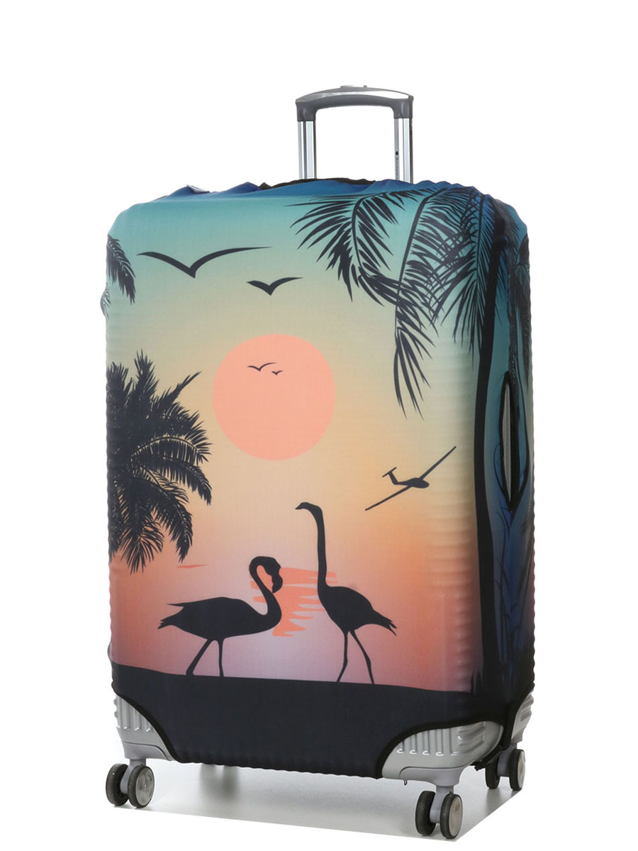 Housse de valise Periea Sunset Flamingos L