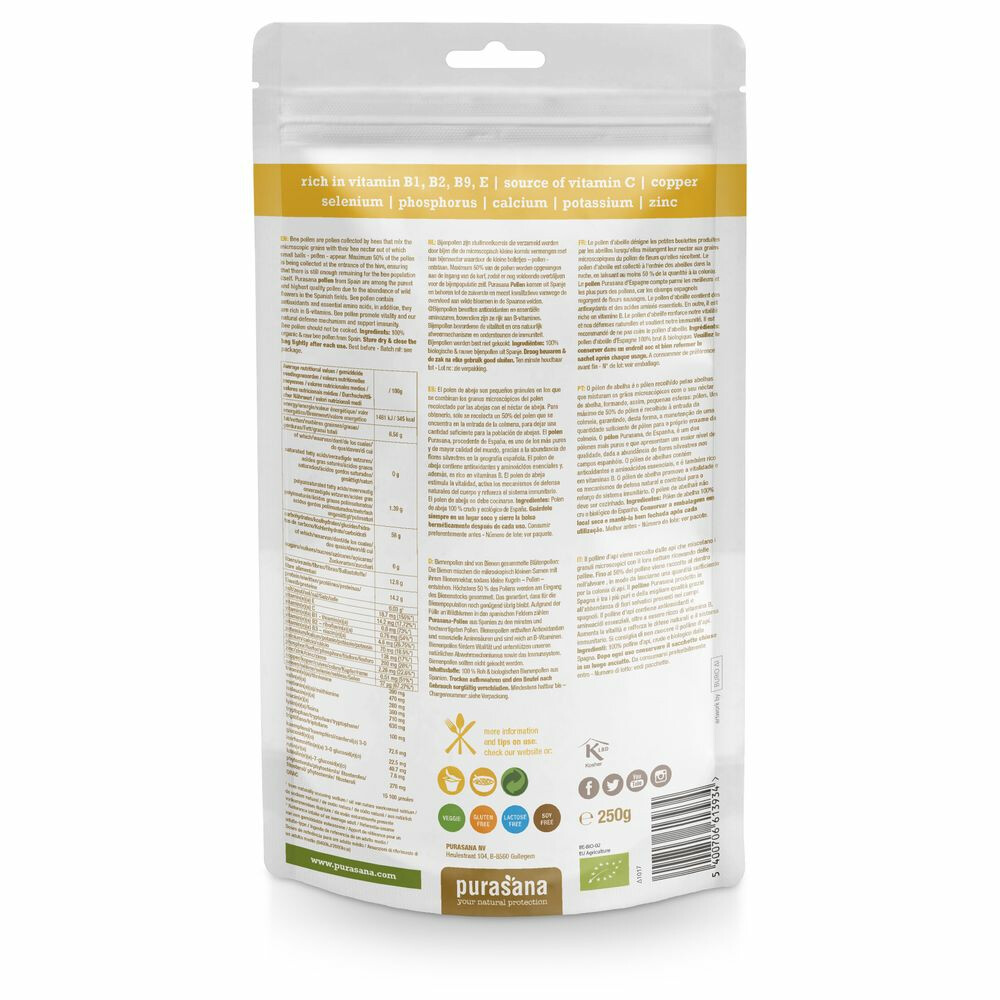 Purasana Pollen Granulaat Bio 250 gr