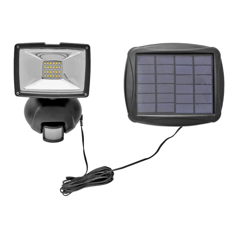 Solcelledrevet lyskaster med bevegelsessensor LED 1000 lm