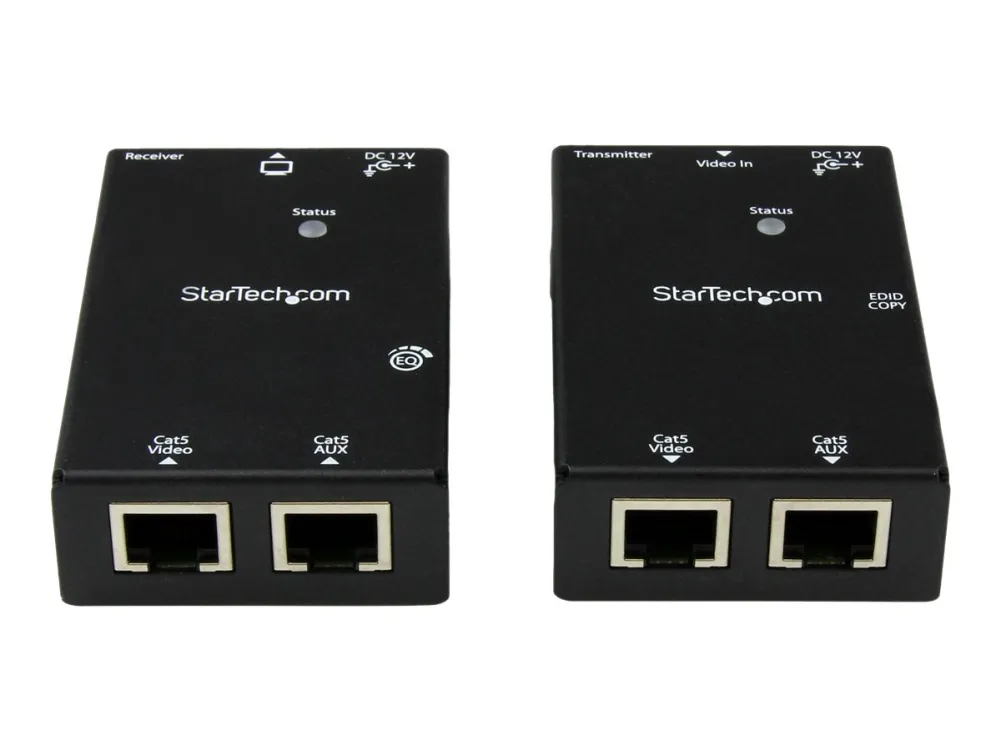 StarTech.com HDMI Over CAT5e / CAT6 Extender with Power Over Cable - 165 ft (50m) HDMI Video/Audio Over Dual Ethernet Cable Extender (ST121SHD50) - Video/audio ekspander - over CAT 5e/6 - op til 50 m - for P/N: ST128HDMI2, SVA12M2NEUA, SVA12M5NA, VID