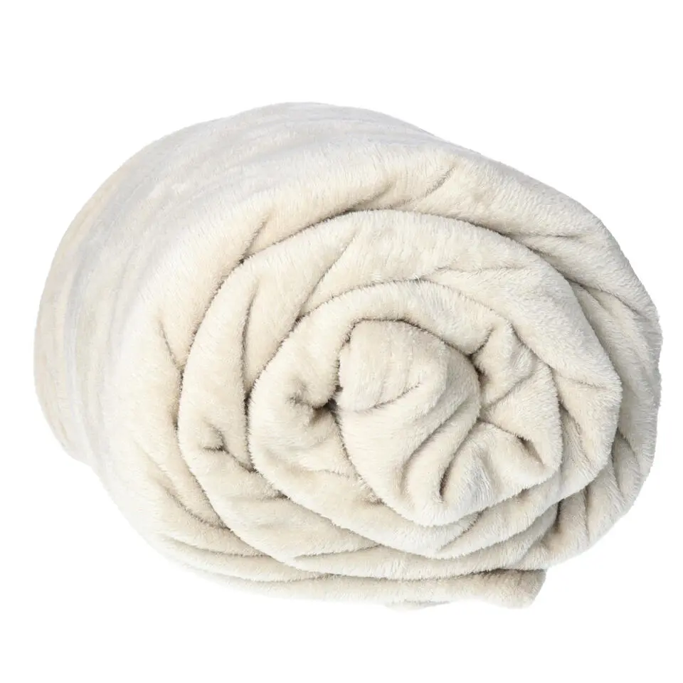 Giftdecor Fleece plaid - bruin - polyester - 130 x 160 cm