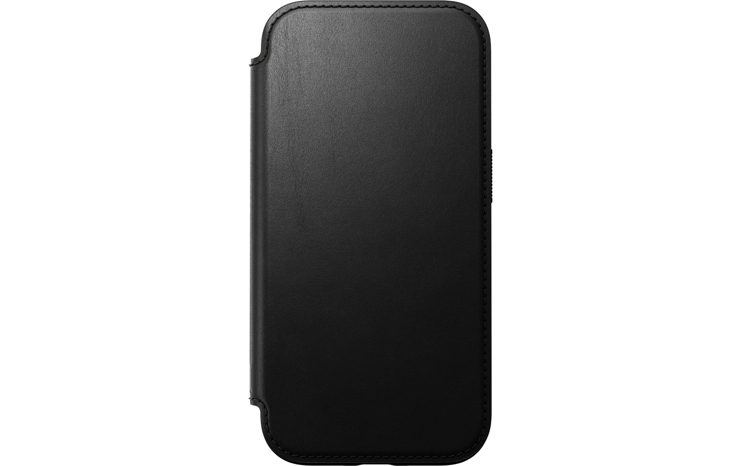 Book Cover Modern Leather iPhone 16 SchwarzModernes Leder Folio für das Apple iPhone 16