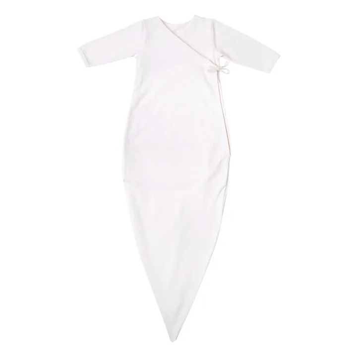 Bonjour Little Kimono Noué Coton Bio | Blanc