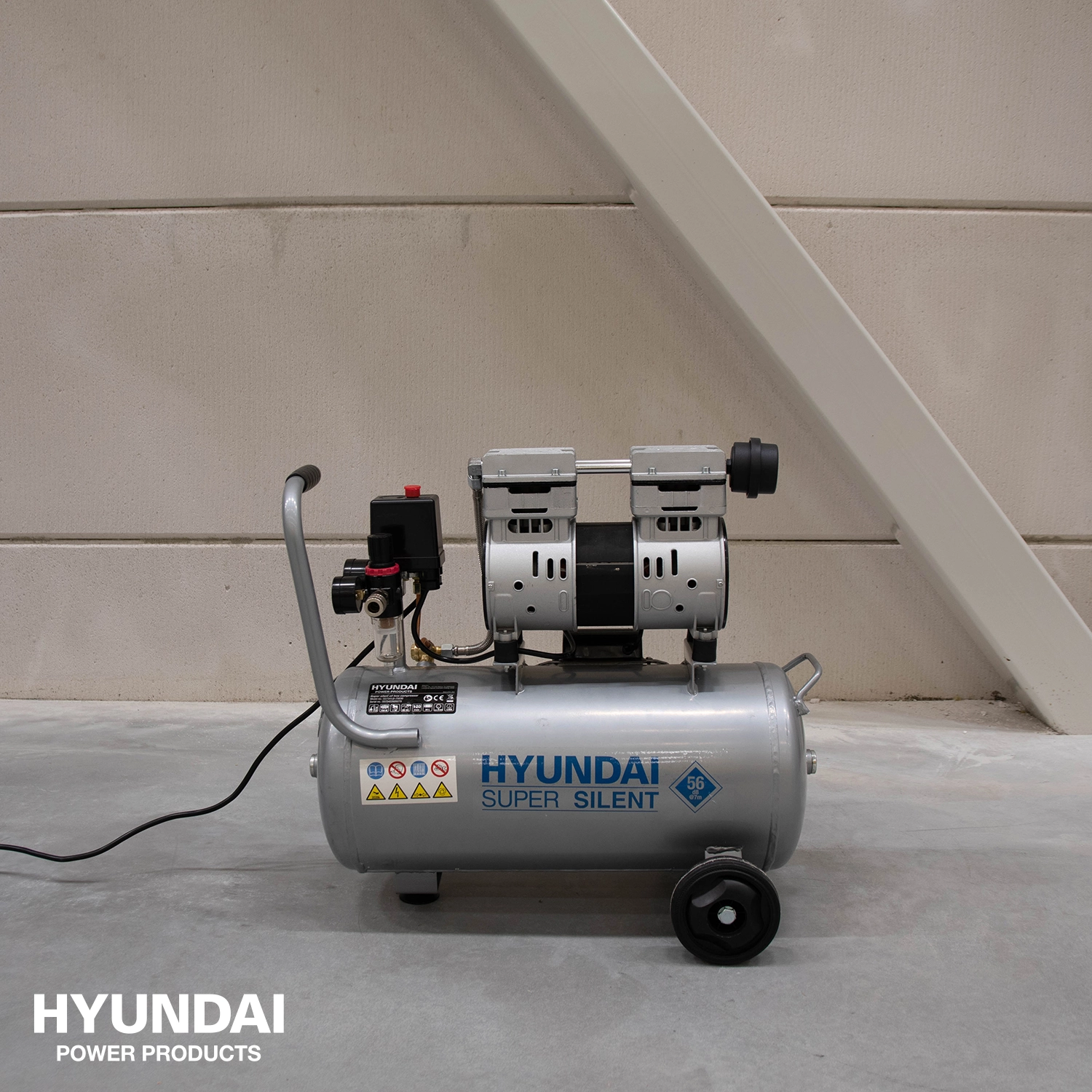 Hyundai 55754 Stille compressor - 30L - 8bar