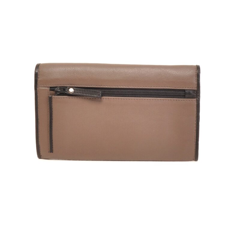 Berba Soft Damesportemonnee Taupe – Black