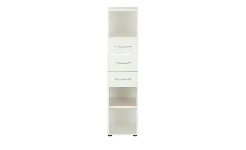 Regal Multischrank-System 30 cm 126 cm Weiß