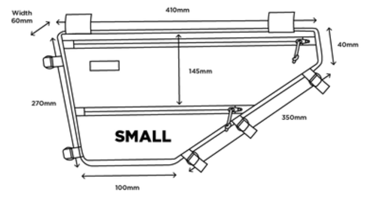 Restrap Full Small Frametas 6 Liter Zwart