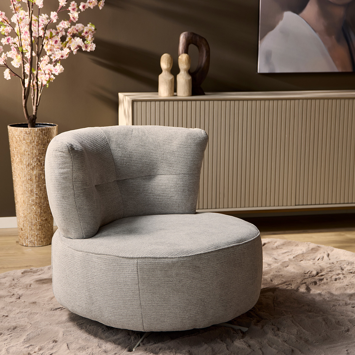 Fauteuil Flow Lichtgrijs