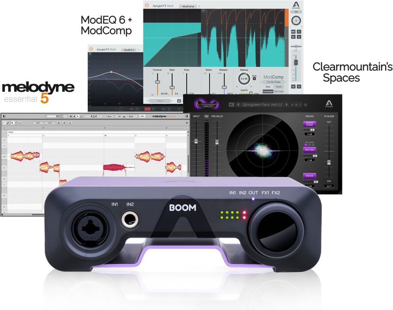 Apogee - Boom - USB Audio Interface - 24-bit/192 kHz - Ingebouwde DSP Hardware