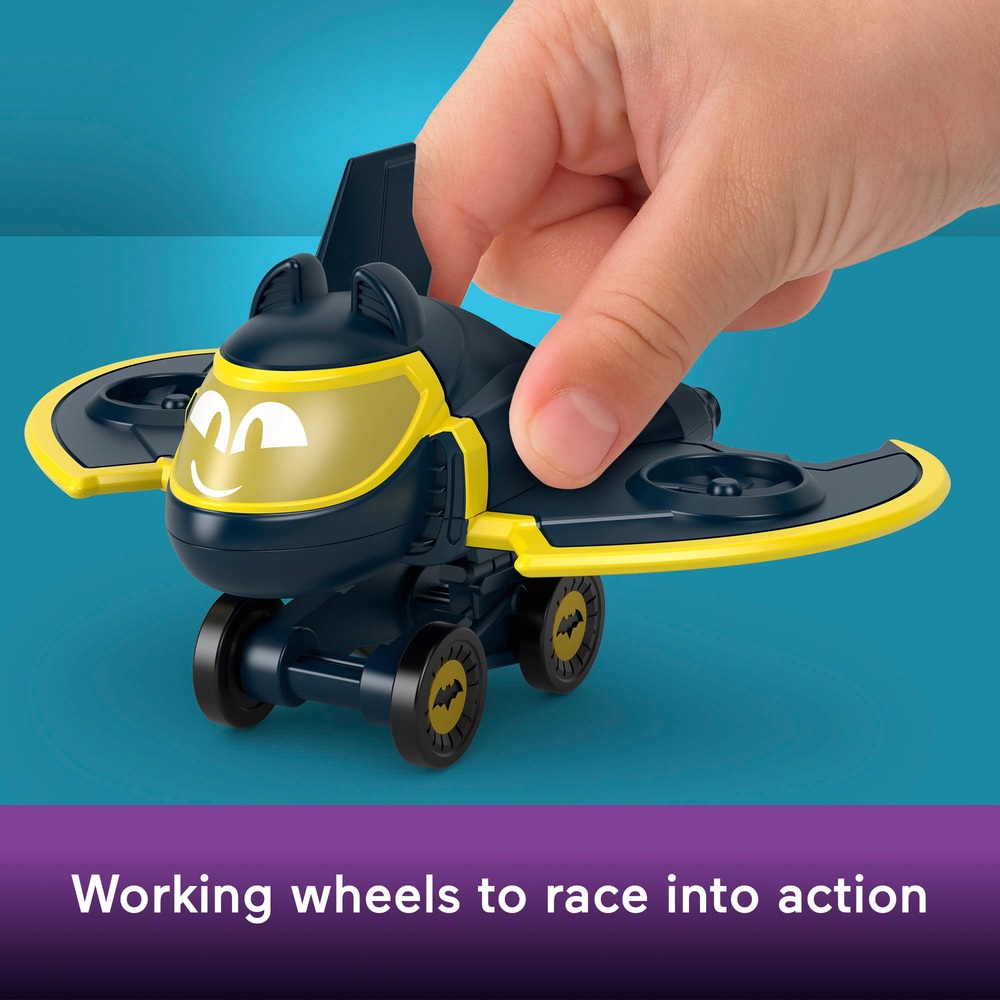 Fisher-Price Batwheels DC 1:55 Spielzeugflugzeug aus Metallguss, Batwing