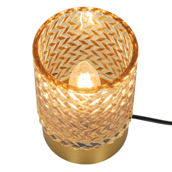 Tafellamp Kim glas goud Ø11cm