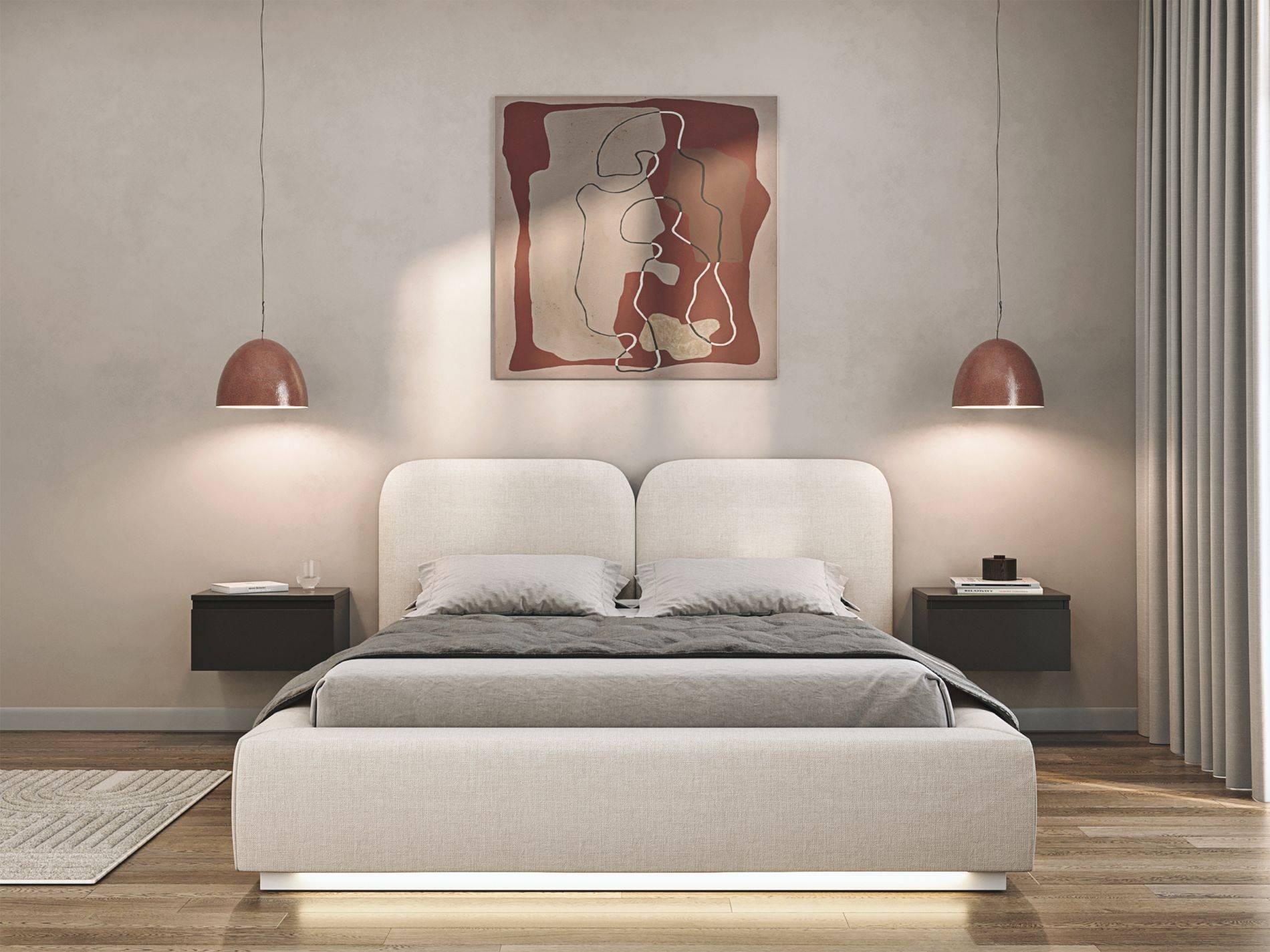 Selsey Design Bedframe Cremona chenille 180 x 200 cm met verlichting