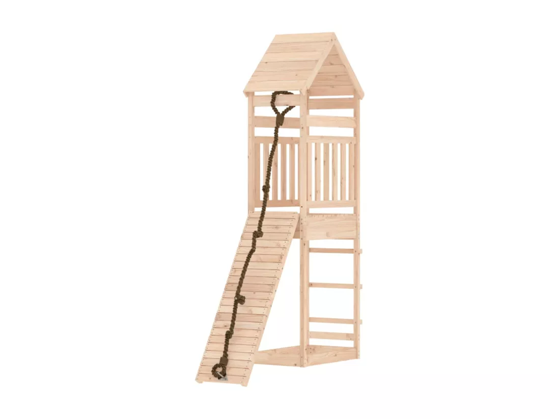 Maisonnette de jeu avec mur d'escalade bois massif de pin