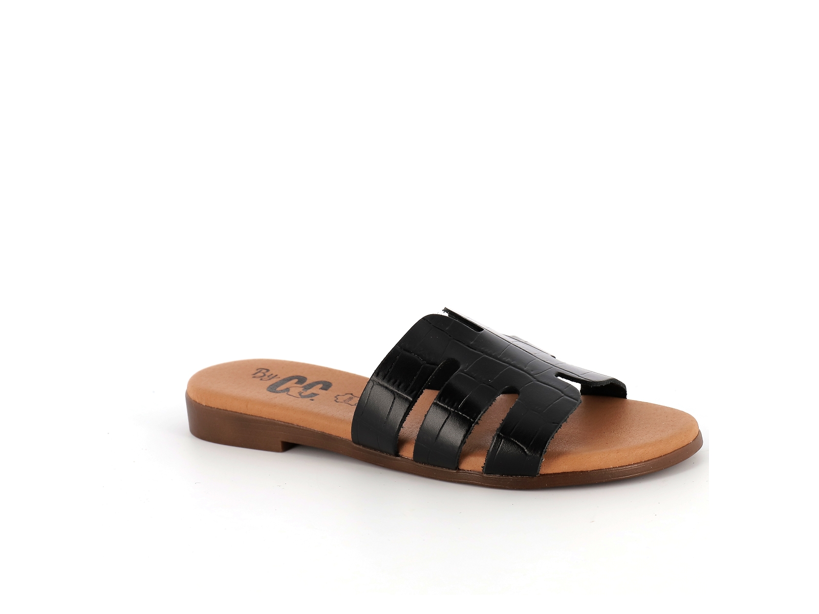 Chaussures du chateau-9176 Cuir Noir Ecaille
