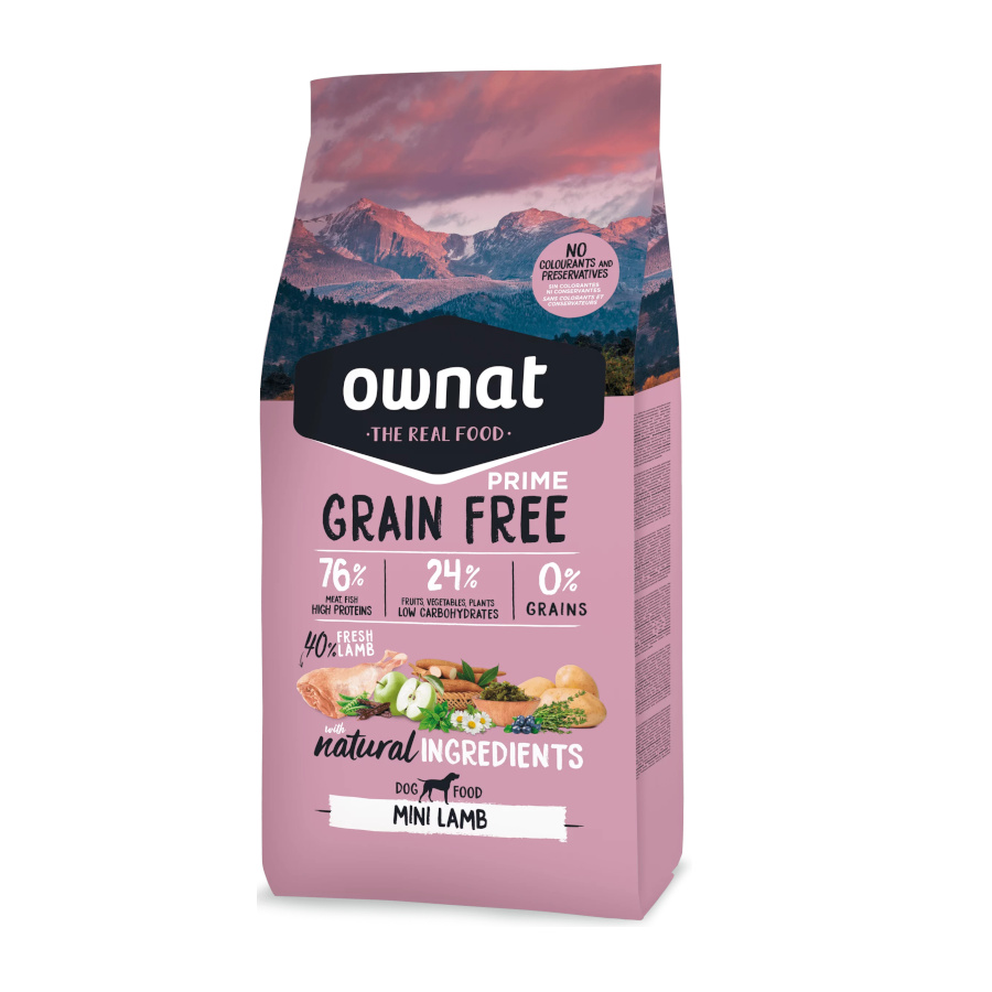 Ração Ownat Mini Prime Grain Free Lamb para Cães