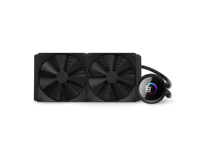 NZXT Wasserkühlung Kraken 280 Schwarz Wasserkühler für Intel und AMD Prozessorsockel mit LCD-Anzeige