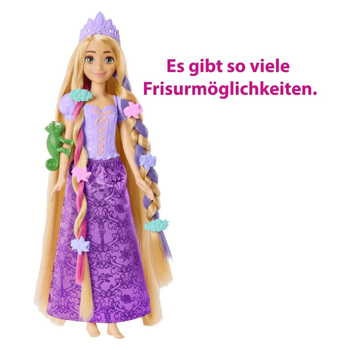 Mattel HLW18 - Disney Princess - Haarspiel Rapunzel inkl. Tierfreunde & Zubehör