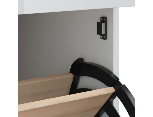 VIDAXL - Armoire à chaussures viken blanc bois de pin solide