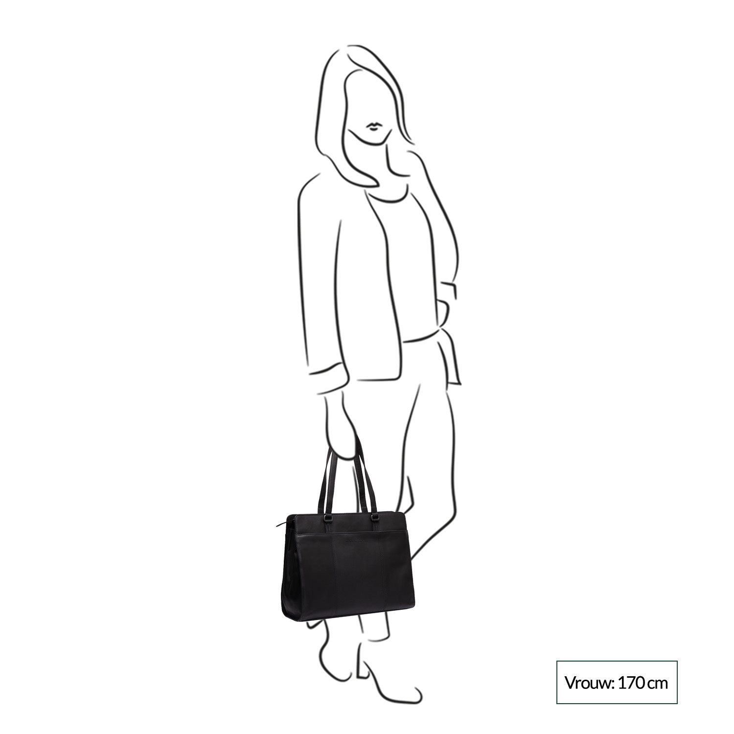 The Chesterfield Brand Fidenza Shopper zwart