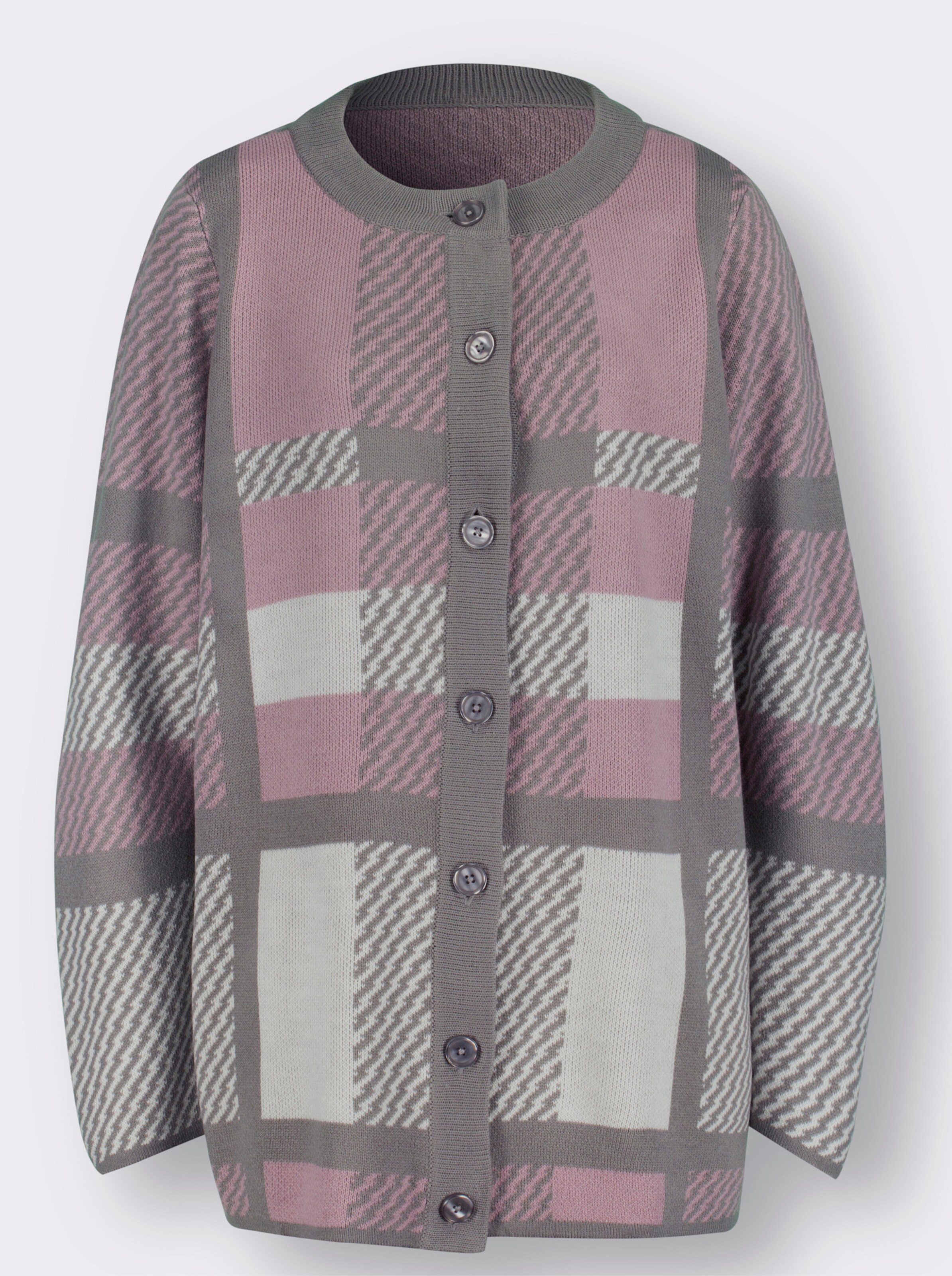 Jacquard-Strickjacke