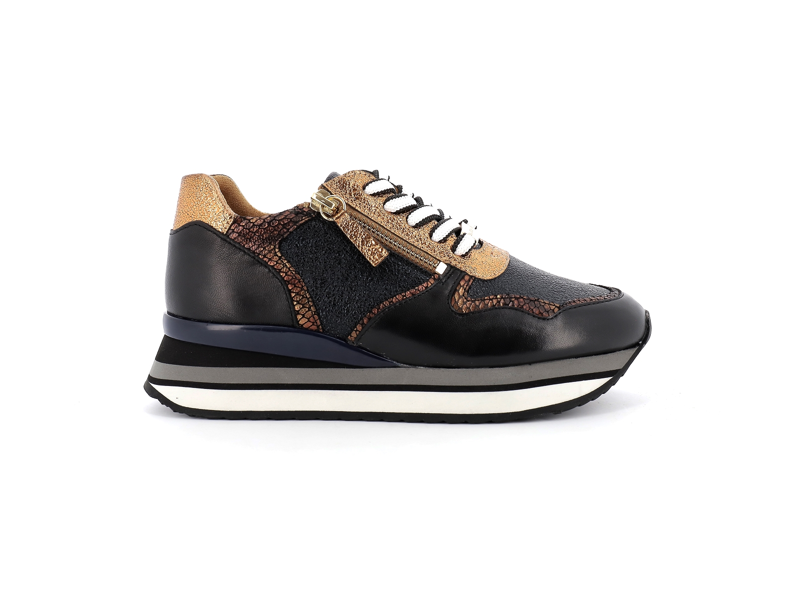 Regarde le ciel-CATRIN-02 Matières combinées Noir Bronze
