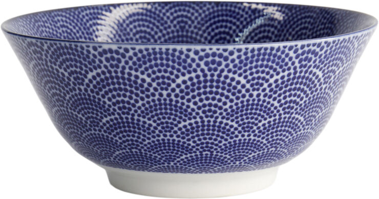 Tokyo Design Studio Nippon Blå tayo skål 15,2x6,7cm 500ml Prikker Blue/white