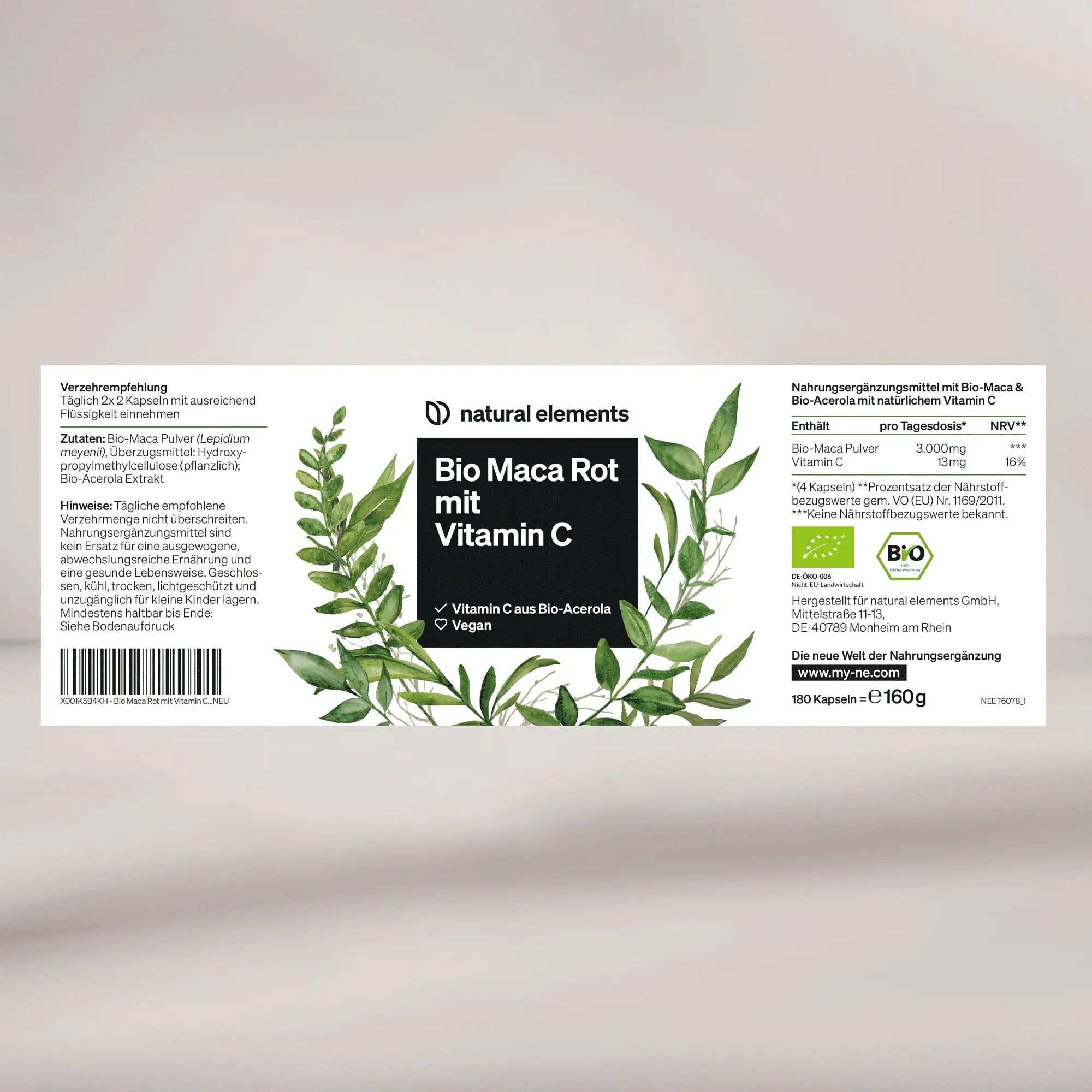 natural elements Bio Maca Rot