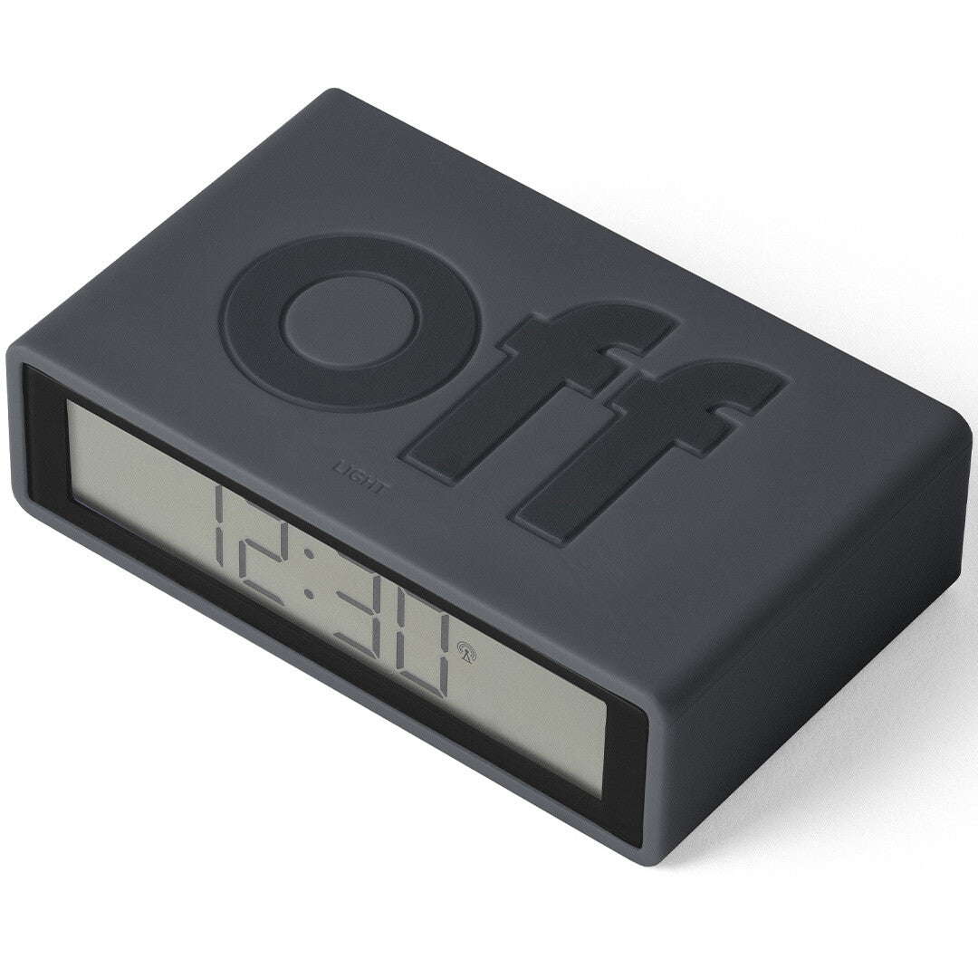 Lexon flip classic digitale wekker - dark grey