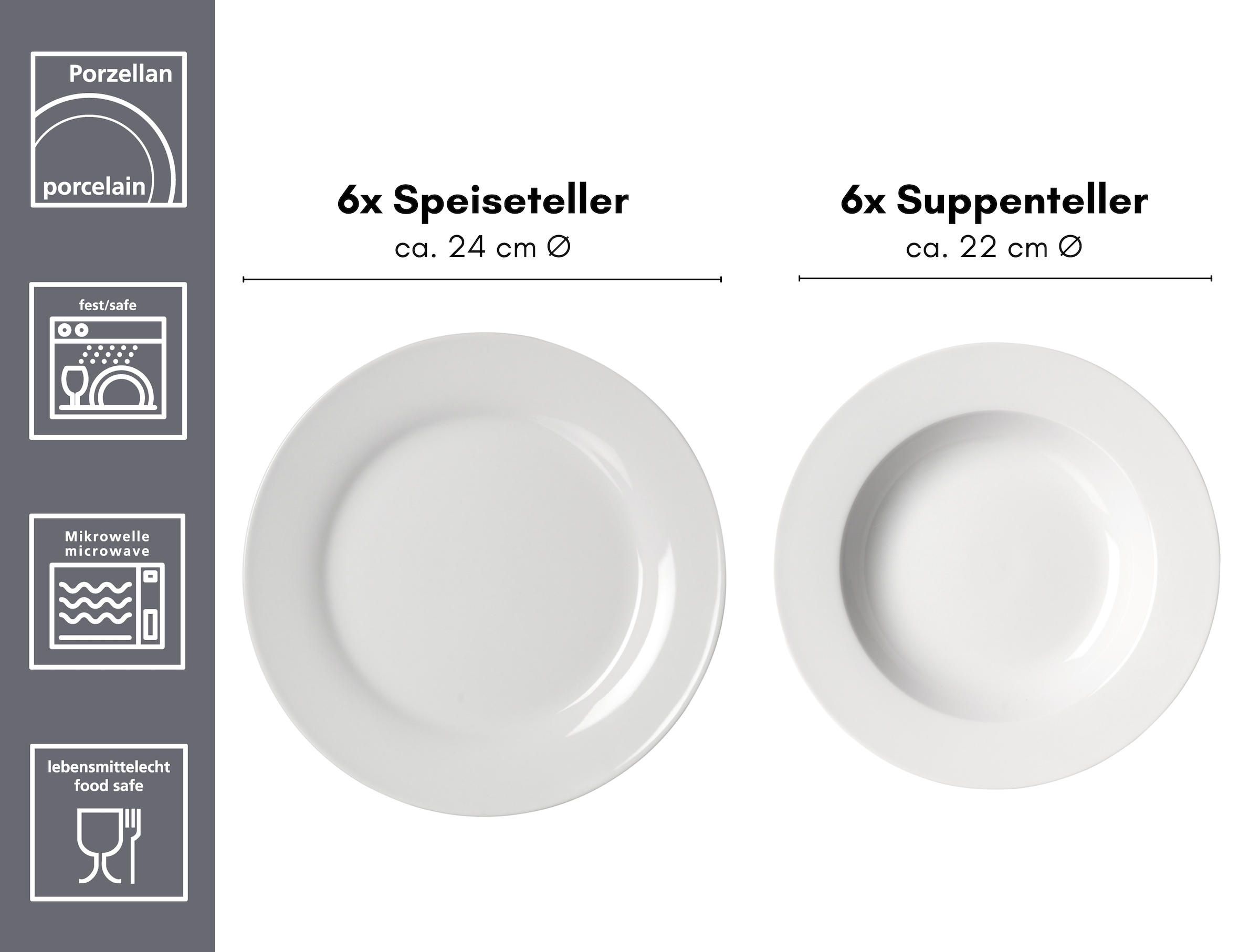 Ritzenhoff & Breker Tafelservice »Bianco« klassisch und schlicht, unifarben