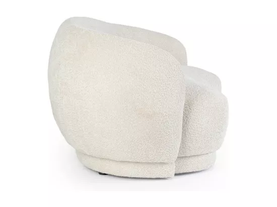 Canapé en tissu effet bouclé naturel - TECLA