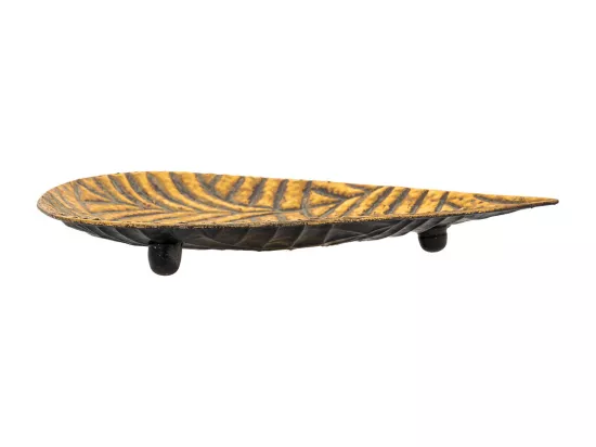 Centre de table en métal doré 37.5x30x4.5h