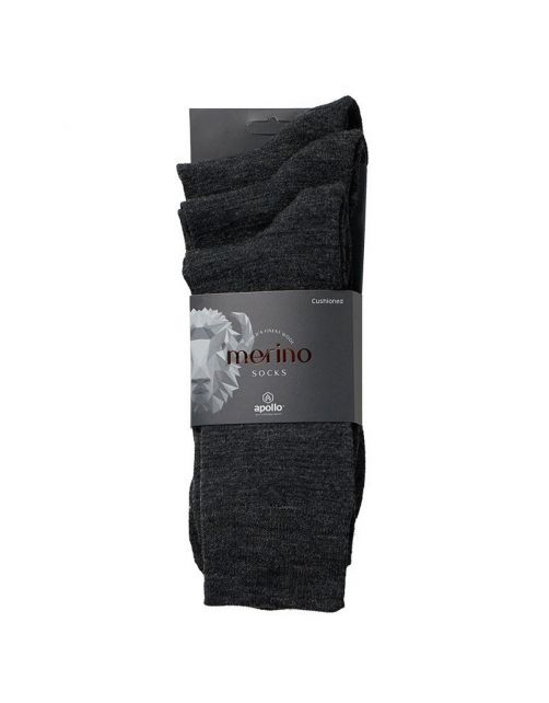 Apollo Sokken Wol\/Terry 3-Pack Antraciet - Sokken