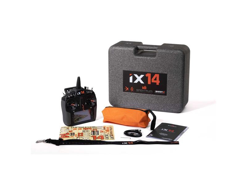 Spektrum Fernsteuerung iX14 DSMX 14 Kanal (nur Sender) Professioneller 14-Kanal Sender für Flugmodelle