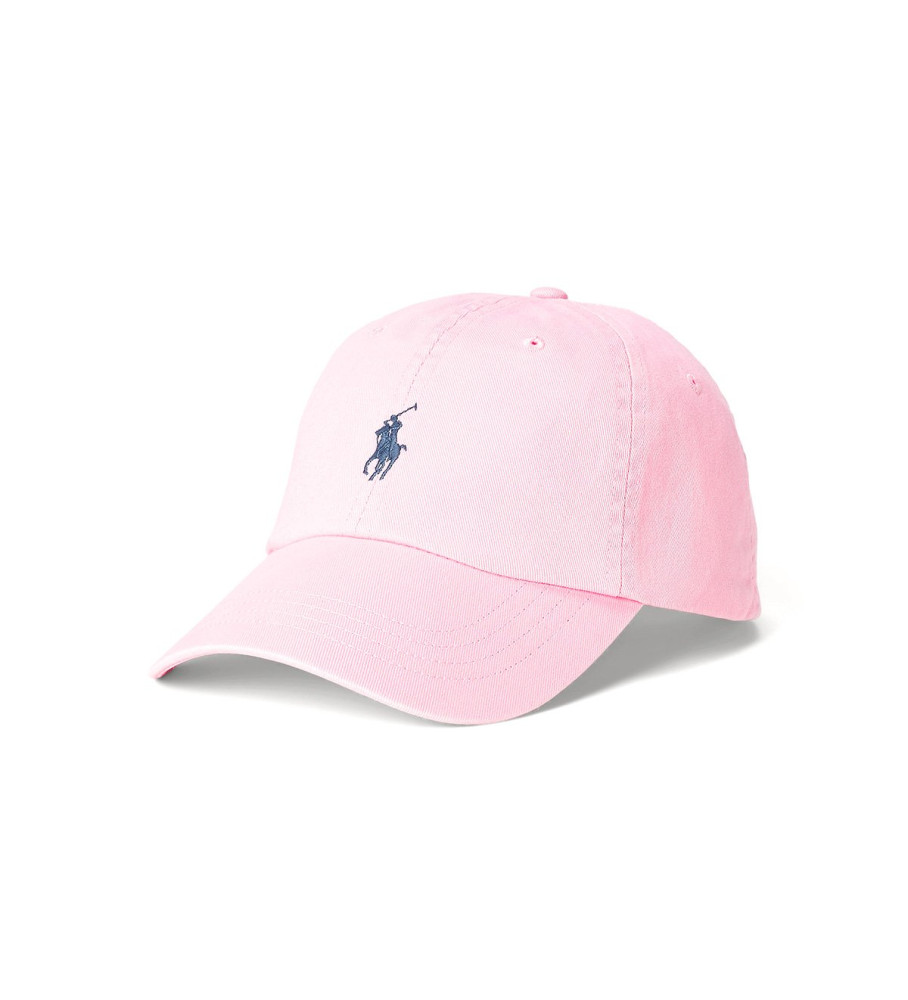 Boné Ralph Lauren rosa em tecido chino de algodão