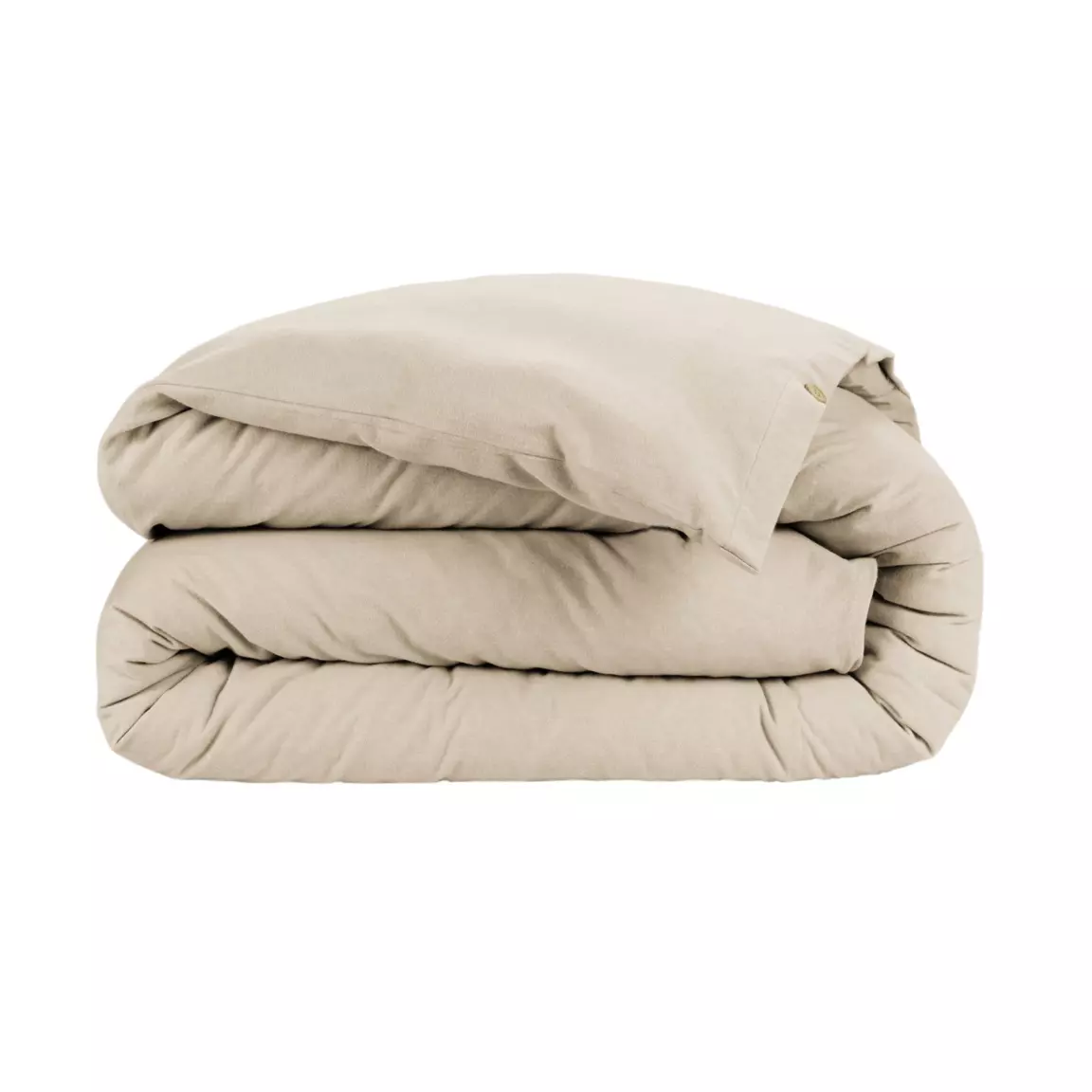 Housse de couette flanelle de coton (240 x 220 cm) Théa Beige
