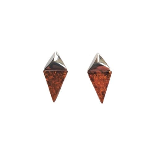Boucles d'oreilles ambre argent