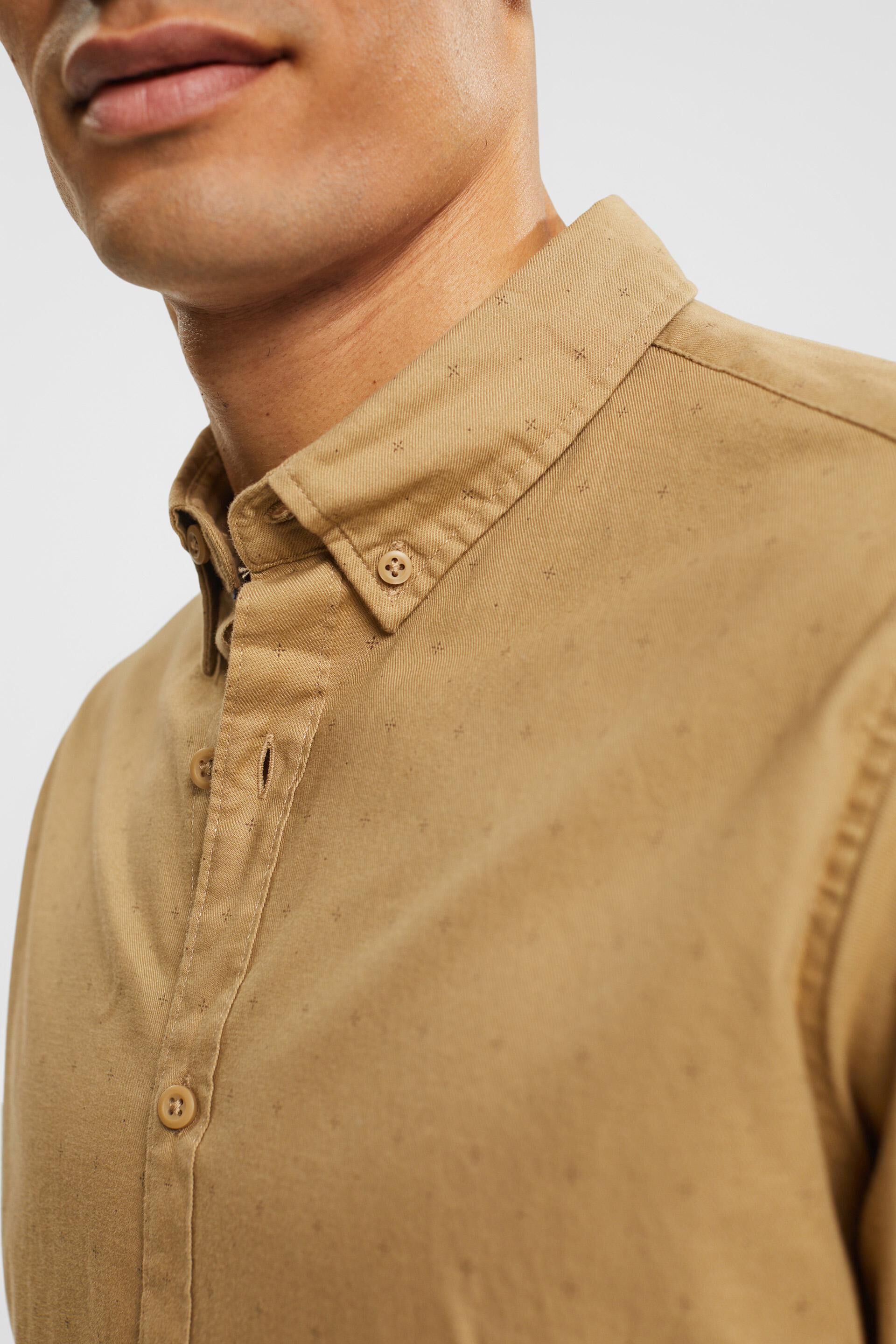 Chemise à col boutonné ornée d’un mini-imprimé