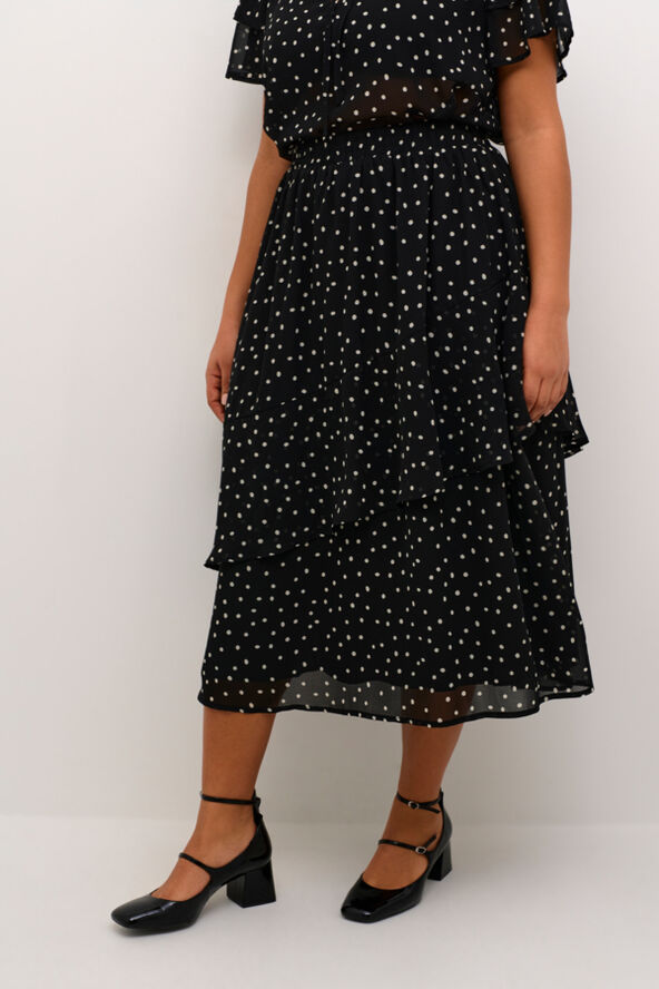Kaffe Curve KCsallie Skirt Black/white dot