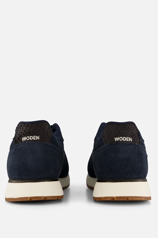 Woden Ronja Icon Sneakers blauw Suede