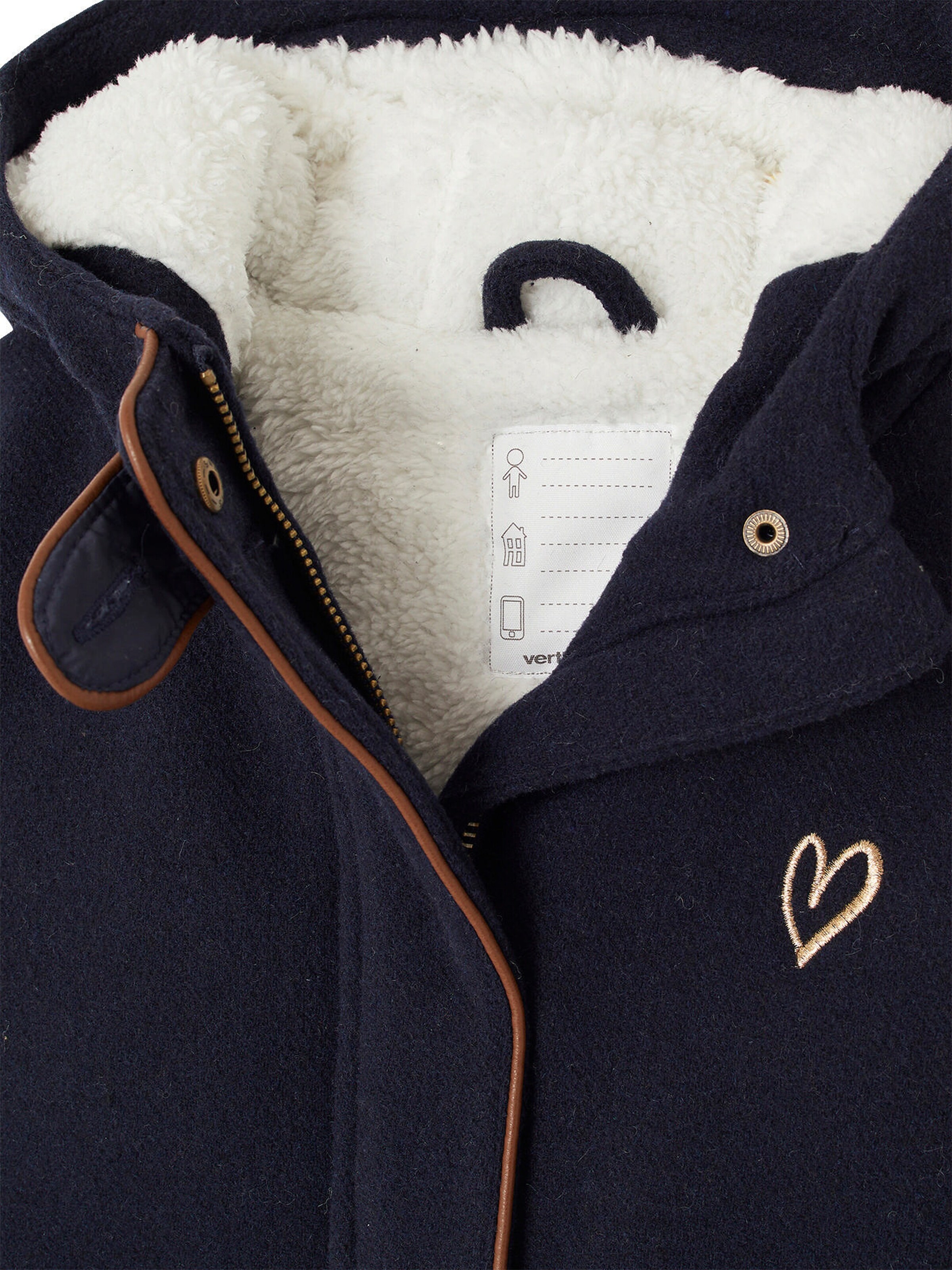Vertbaudet Mädchen Wintermantel mit Recycling-Polyester marine